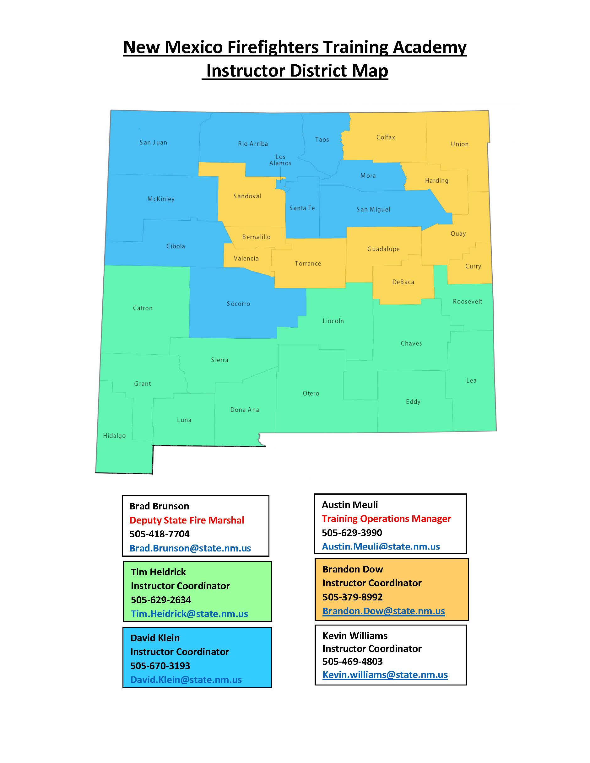 Instructor District Map Update September 2022